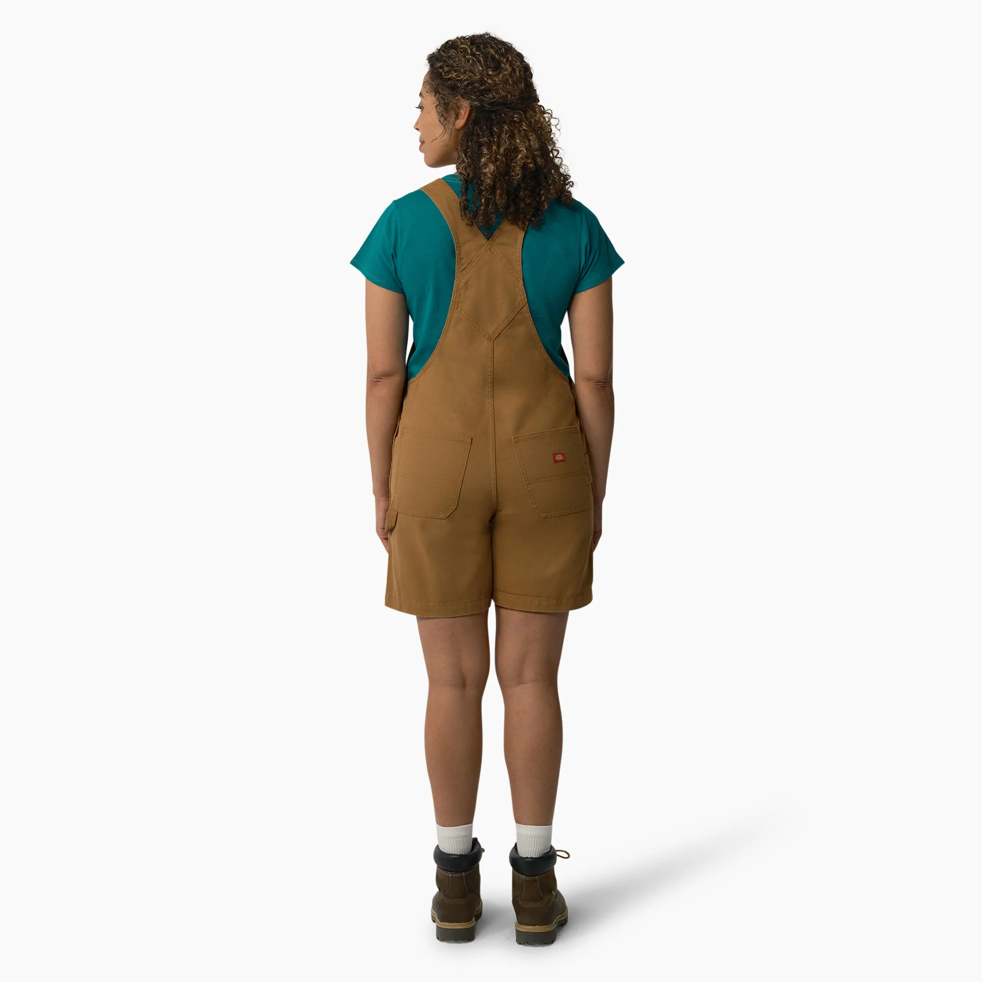 Women's Relaxed Fit Bib Shortalls, 7" - Image 2