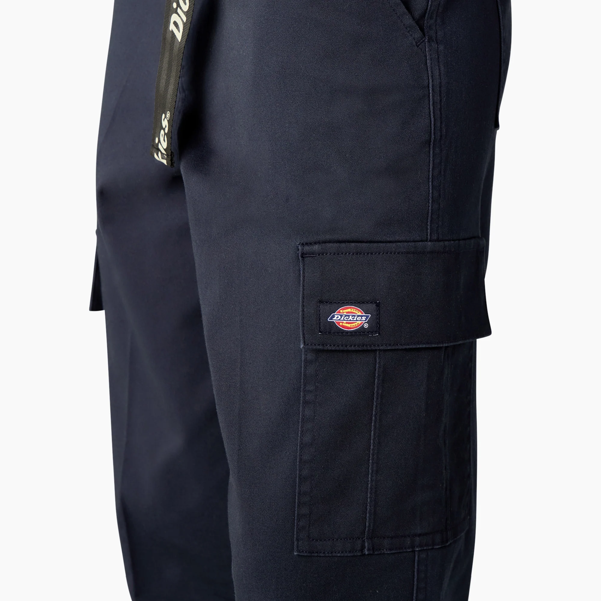 Women's Relaxed Fit Contrast Stitch Cropped Cargo Pants - Image 5