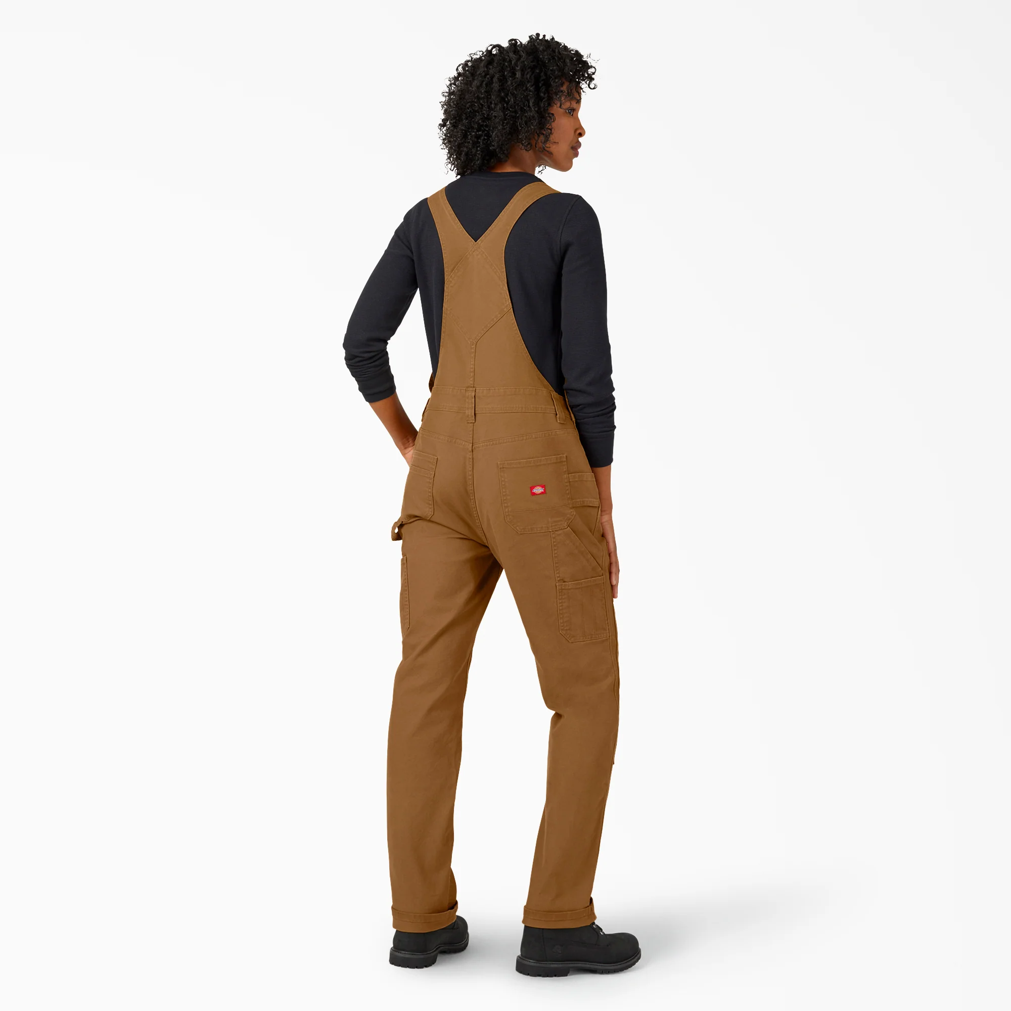 Women's Straight Fit Duck Double Front Bib Overalls - Image 2