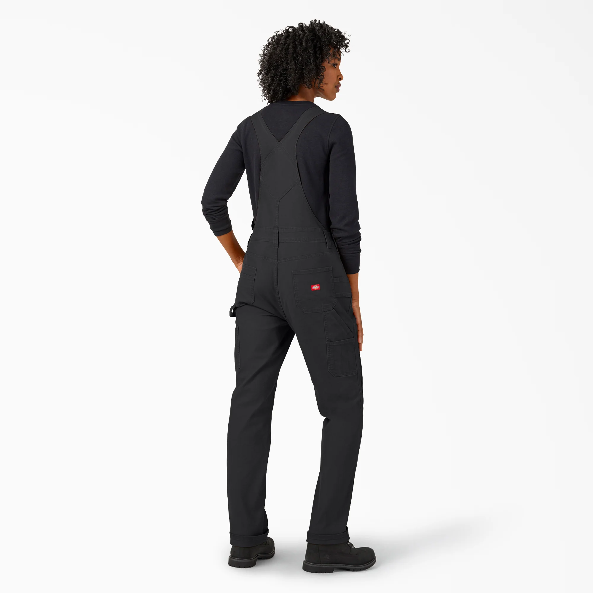 Women's Straight Fit Duck Double Front Bib Overalls - Image 2