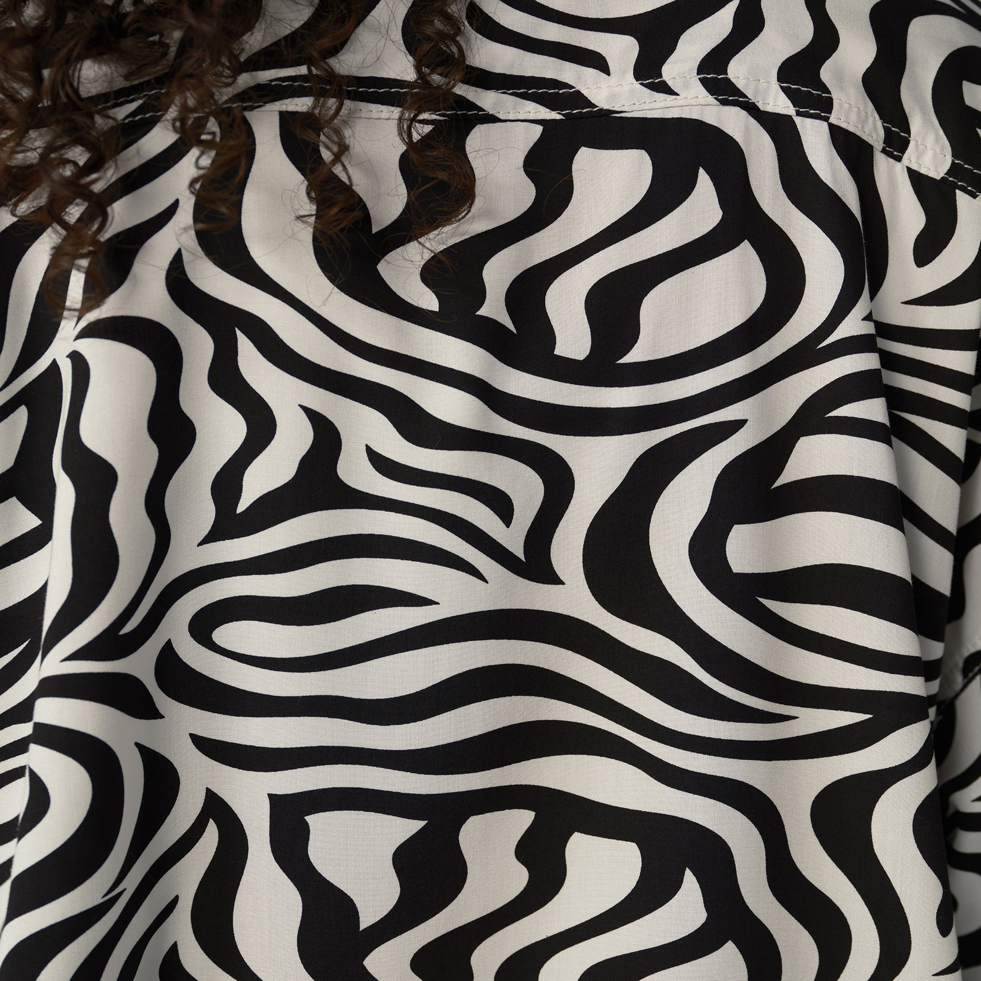 Women's Zebra Print Work Shirt - Image 7