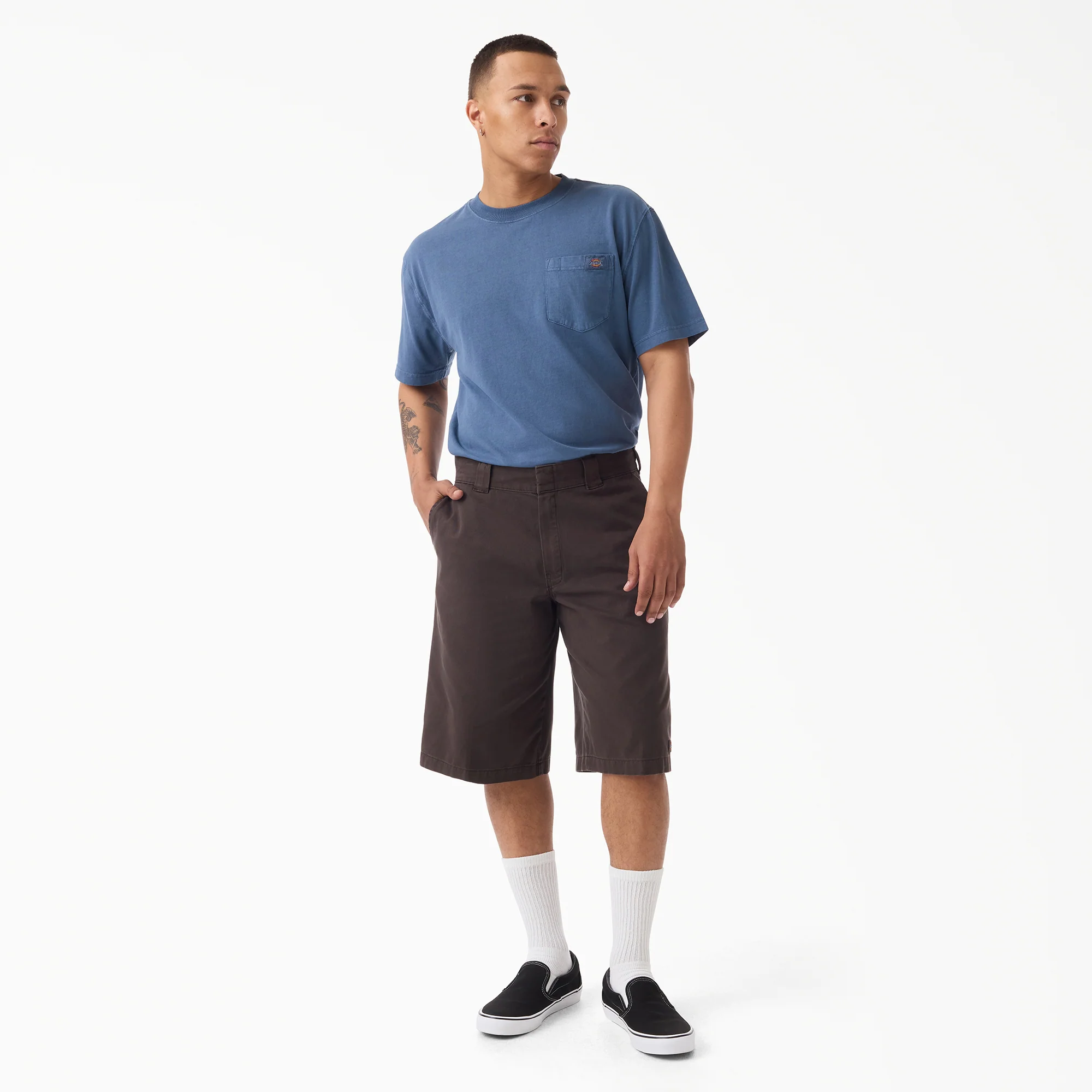Worn In Loose Work Shorts, 13" - Image 4