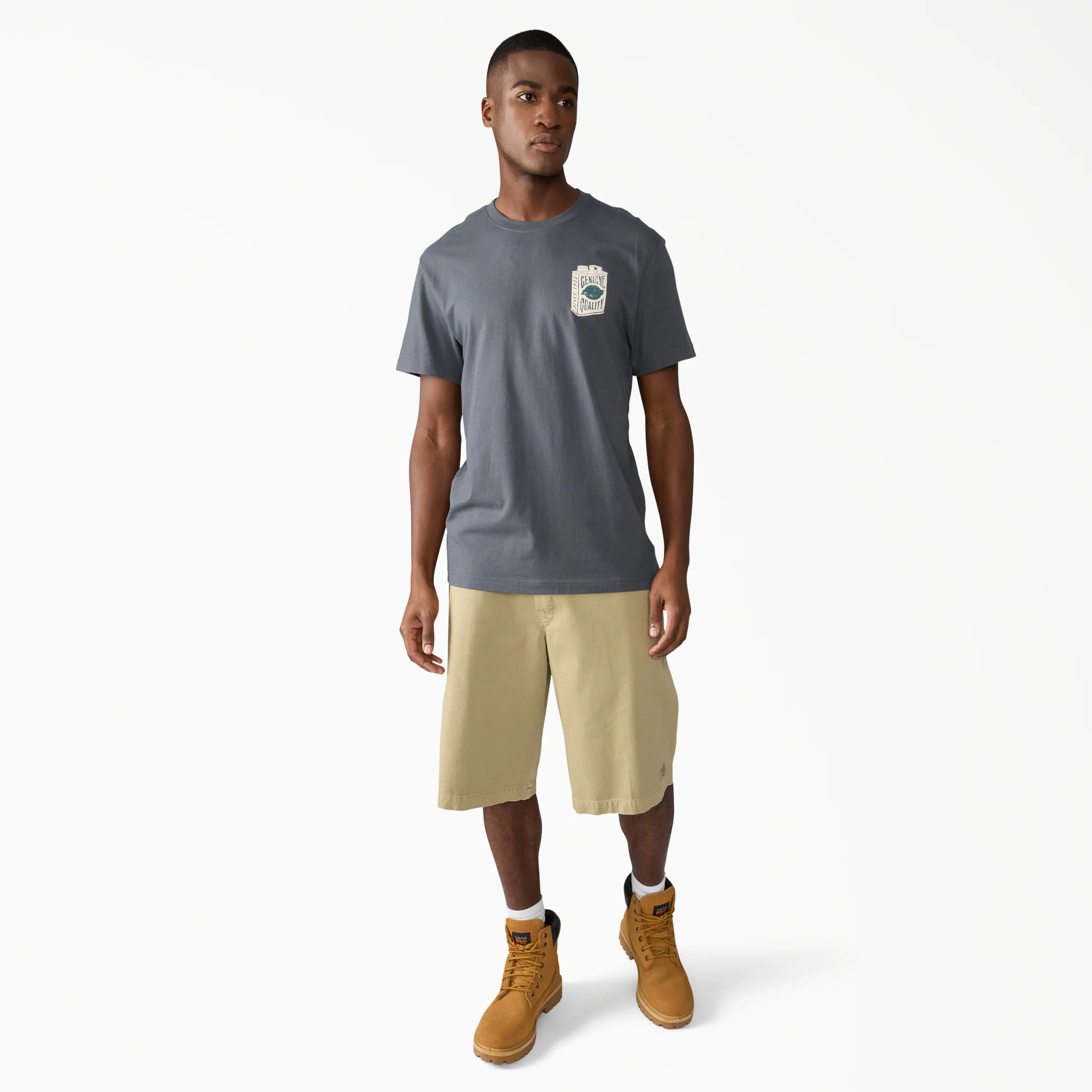 Worn In Loose Work Shorts, 13" - Image 4