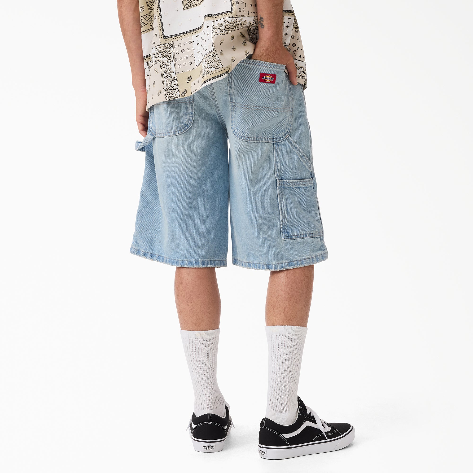 Worn In Relaxed Carpenter Denim Shorts, 13" - Image 2