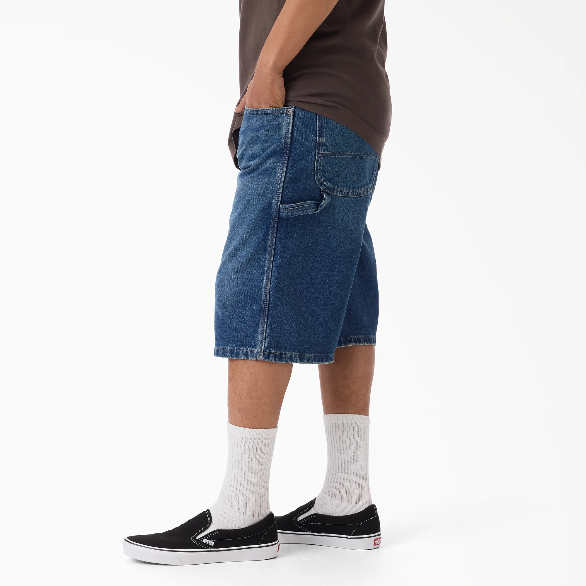 Worn In Relaxed Carpenter Denim Shorts, 13" - Image 3