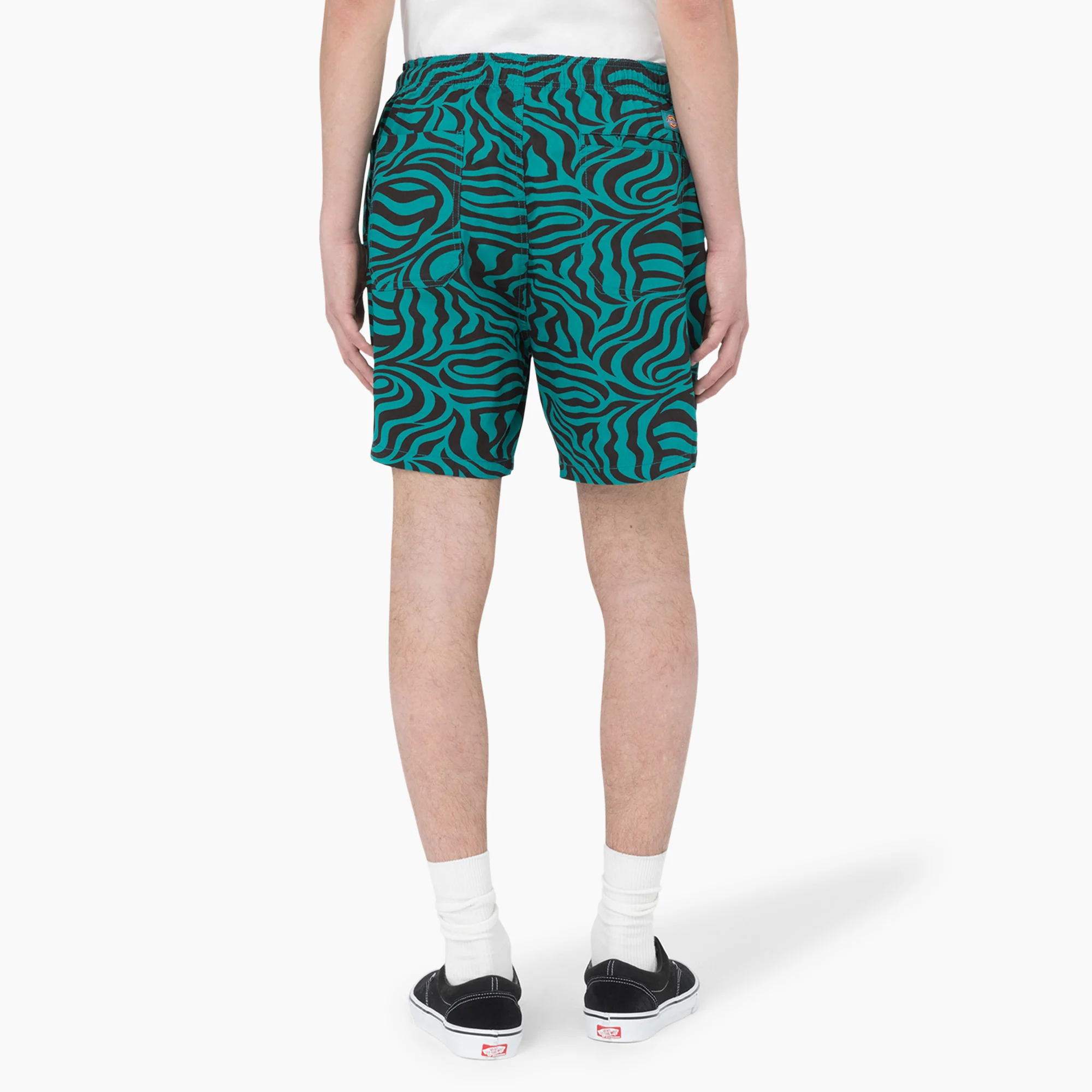 Zebra Print Modern Fit Drawstring Shorts, 6" - Image 2