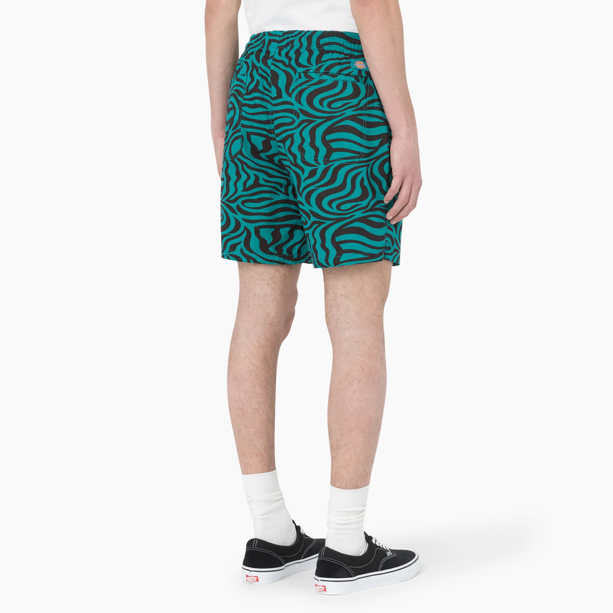 Zebra Print Modern Fit Drawstring Shorts, 6" - Image 4